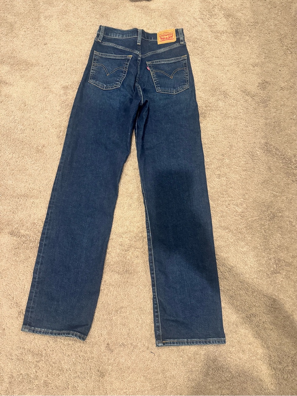Levi's Dark Blue Straight Leg Women's Jeans - Picture 3 of 4